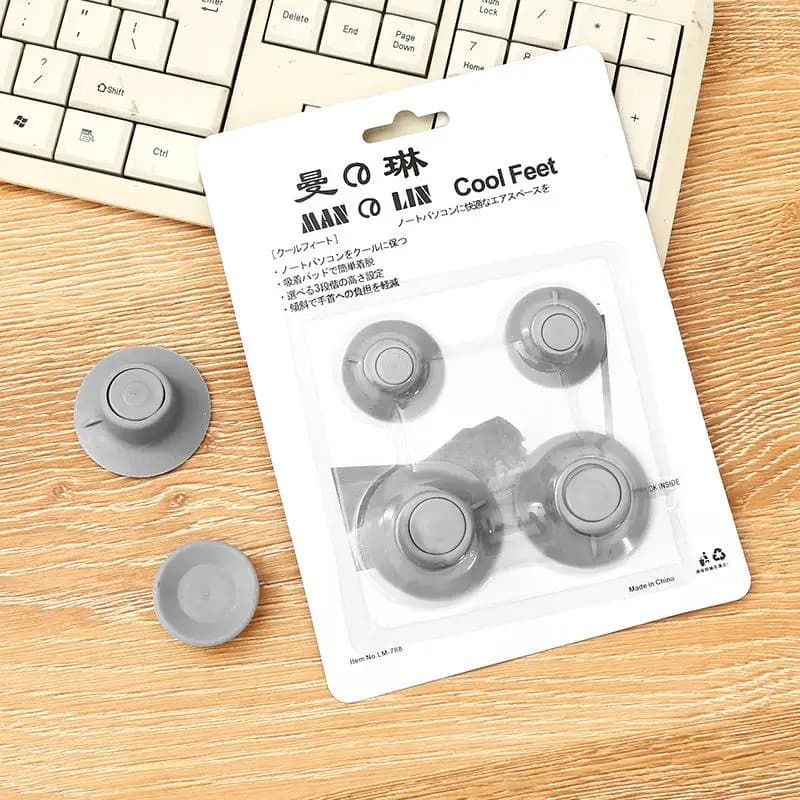 1set Laptop Silicone Suction Feet Portable Cooling Elevator Pads Laptops Notebook Soft Stand PC Laptop Height Increase Bracket