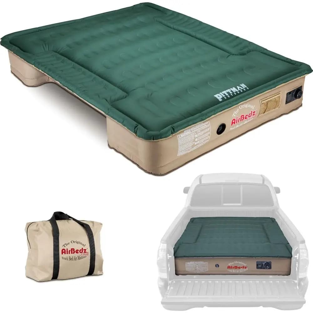 Air mattress for truck helmet with improved cover, for short cassone from 6'-6.5', Pro3 series, comfortable for camping, integrated pump, transport bag, PPI