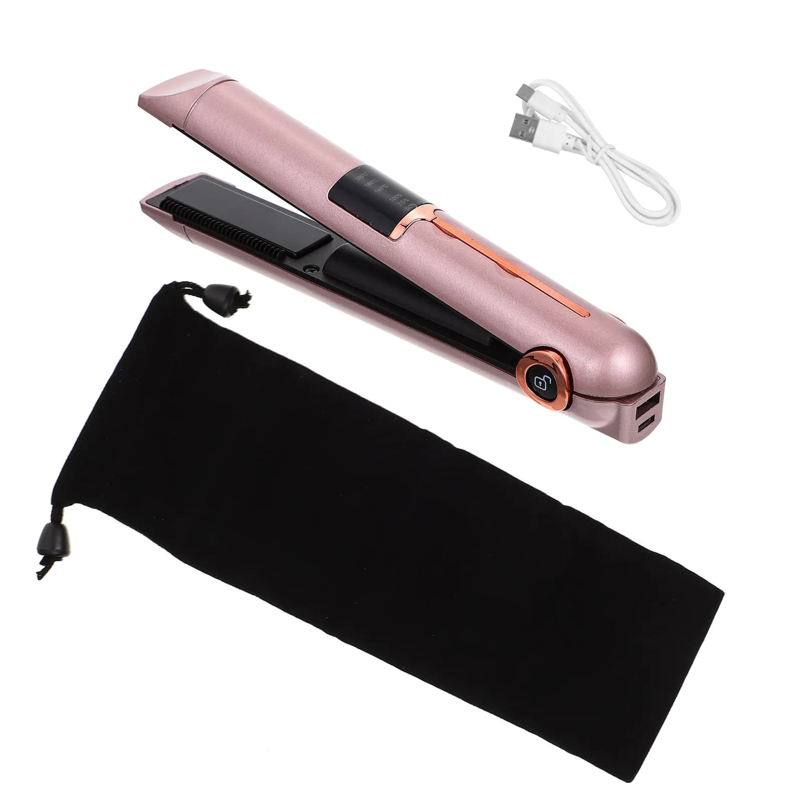 2-in-1 plastic hair curler, Multifunction with Adjustable Temperature, Iron Curler Portable, Hair Styling Tool