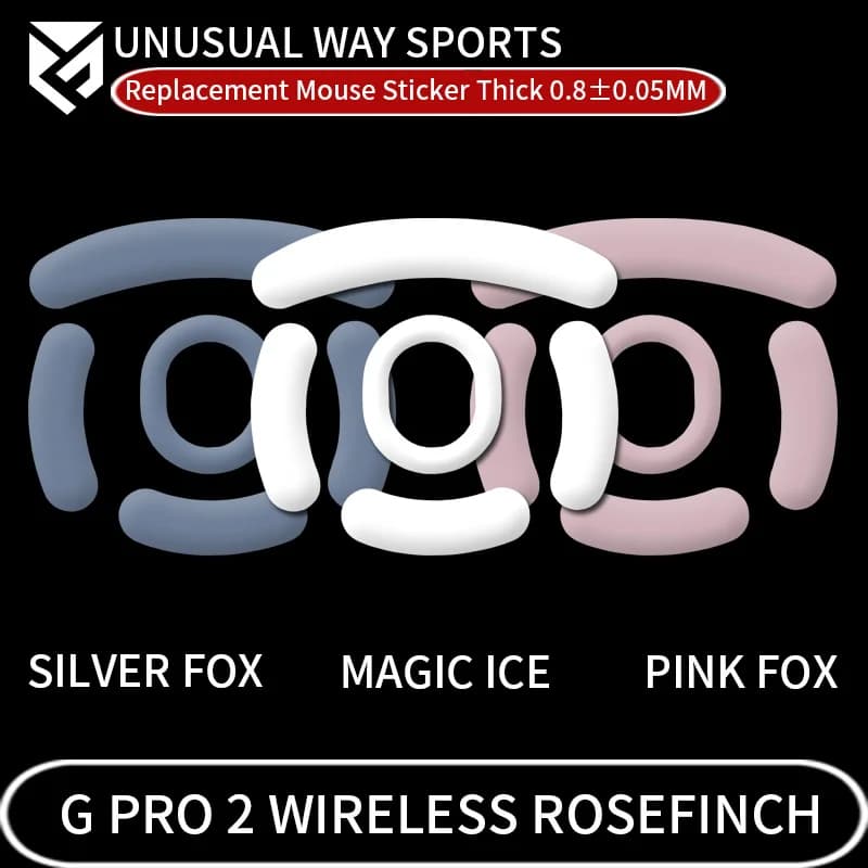InsolitoWaySports Mouse Pattini Piedi G Pro 2 Wireless Rosefinch Magic Ice Pink Black Silver Fox