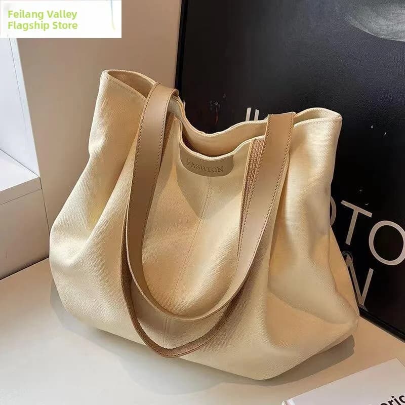 Thickened Canvas Bag Durable Wear-resistant School Opening Portable Work Small Lunch Bag Multi-functional Handbag Tote Bag