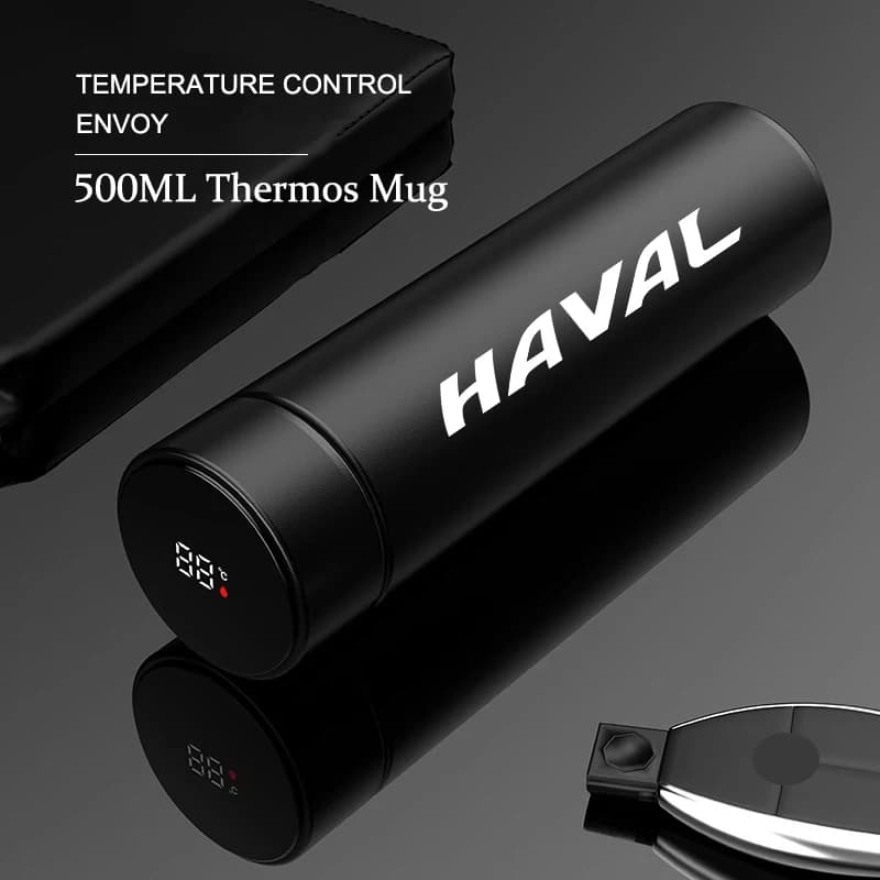 500ml Insulated Cup Temperature Monitoring Water Cup Car For Large Wall Haval H6 H5 H7 Dargo M6 H6S F7 F7X Jolion X