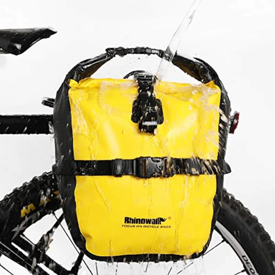 Borsa Portapacchi Impermeabile per Bicicletta, Borsa a Tracolla per Bici, Zaino Porta Laptop, Accessori Professionali per Ciclismo - Giallo