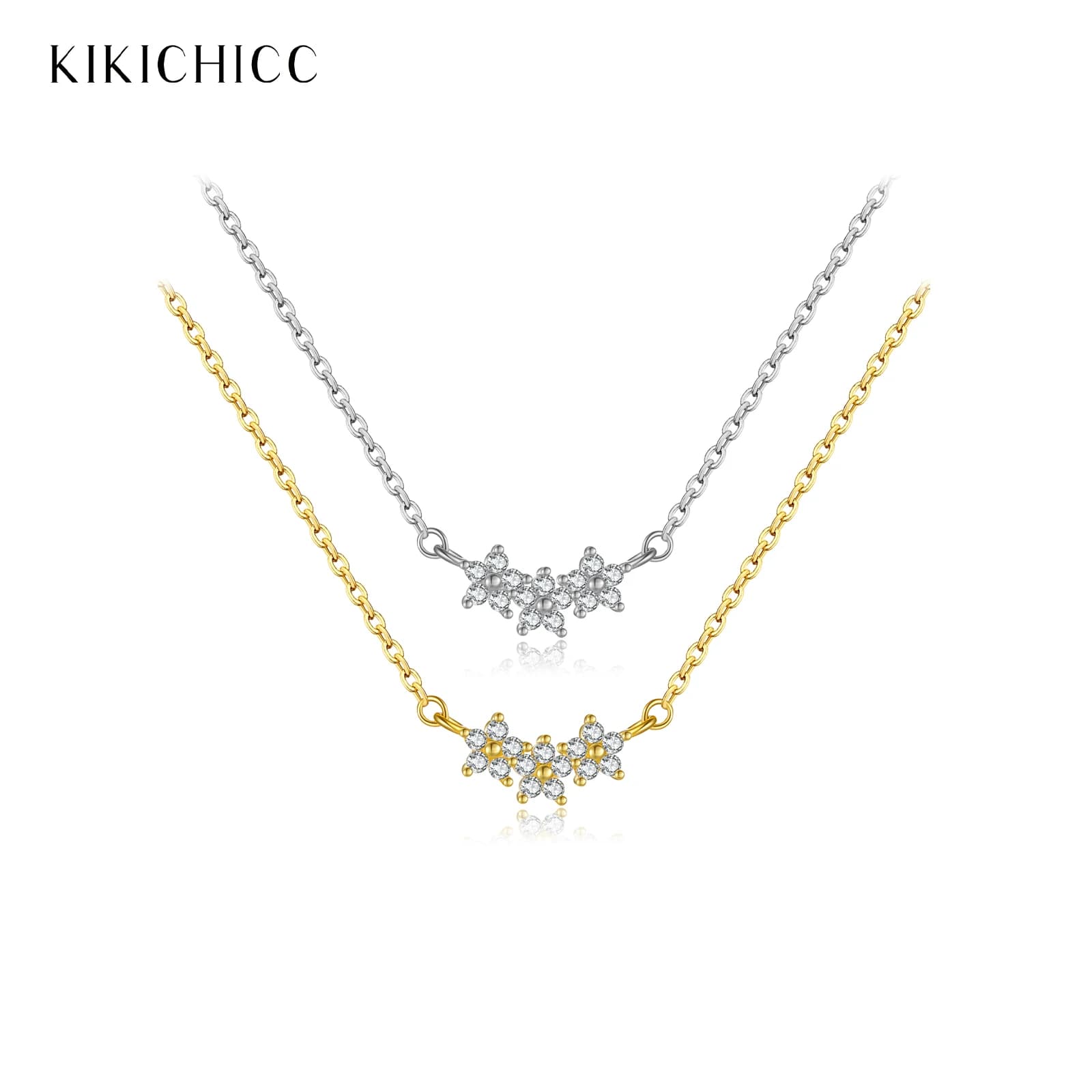 KIKICHICC Collana con pendente in zircone CZ a tre stelle in argento sterling 925 da donna 2025 Gioielli di compleanno per anniversario di moda di lusso