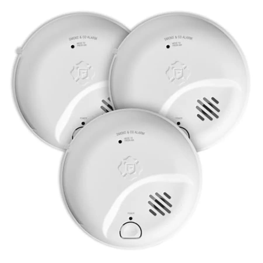 Combination Smoke and Carbon Monoxide Alarm, Battery Operated Detector with Test and Silence Button
