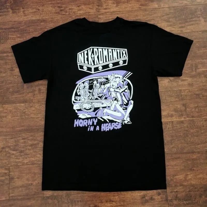 Nekromantix Horny In A Hearse T Shirt in cotone per uomo donna S 4XL Us1070