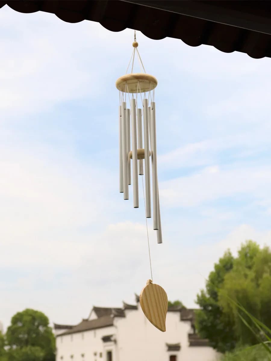 Nordic New Chinese Style Music Balcony Outdoor Dopaamine Wind Chimes Hanging Decorations Girls Gift Decorative Ornaments