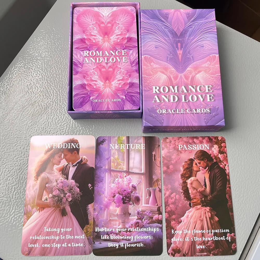 Carte Oracle Romance Tarocchi Versione inglese 12x7 in scatola Giocattoli per predizione fortuna Mazzo di divinazione profeta con significato