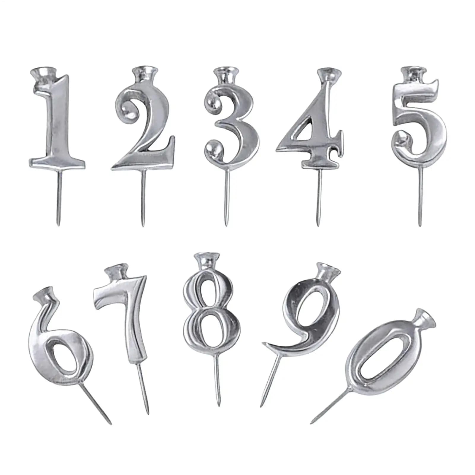 Reusable Stainless Steel Birthday Candle Holder, Number Candle Holder for Cakes, For Kids, Adults, Boys, Girls, Men, Women