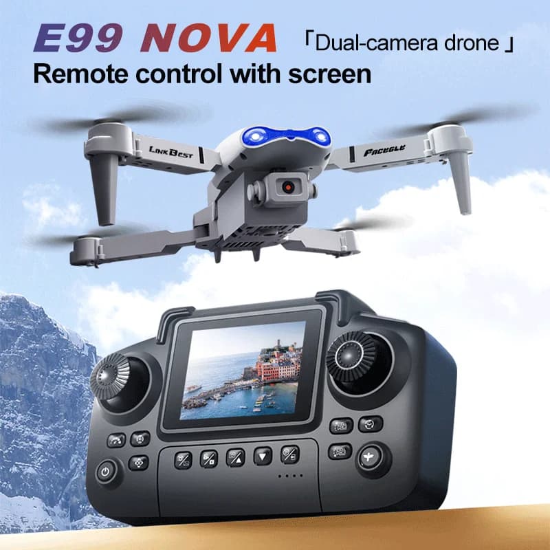 FACEGLE UAV E99 Nova RC Drone Mini Aircraft Foldable Drone Optical Flow Quadcopter Altitude Hold 360° Flip Beginners ideal Gifts