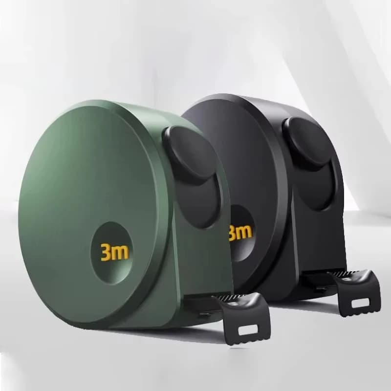Nuovo Metro a Nastro in Acciaio Nero 3/5M, Resistente alle Cadute e all'Usura, Strumento di Misurazione Portatile Rinforzato