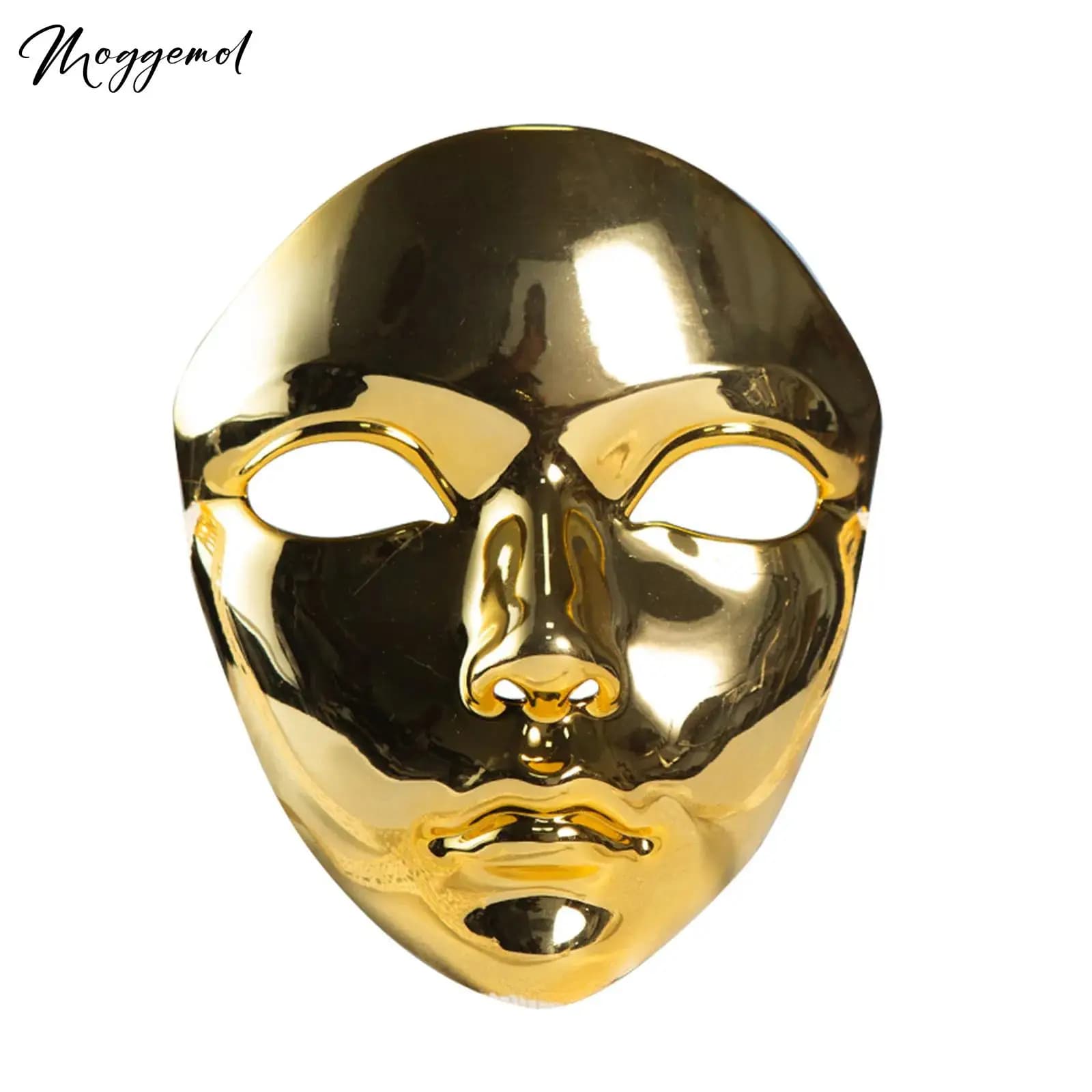 Adults Women Mens Cyborg Mask Full Face Costume with Self-tied Straps Accessories Props for Halloween Themed Party Cosplay
