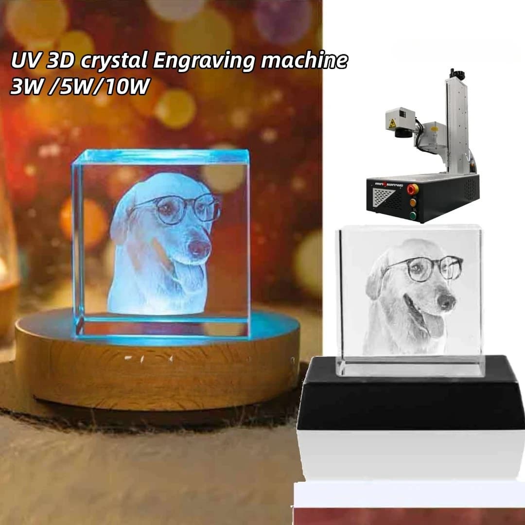 10W UV Laser Marking Machine 355nm UV 3W/5W/10W Glass Engraver for Glass/Wood/PVC/Metal/Plastic Leather Optional Rotary Axis