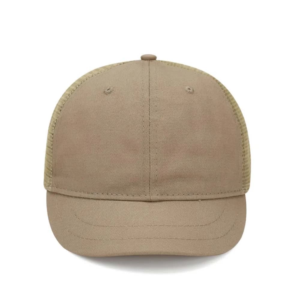 Fashion Breathable Mesh Peaked Cap Cotton Short Brim Summer Baseball Cap Polyester Lightweight Unisex Sunscreen Hat Couple