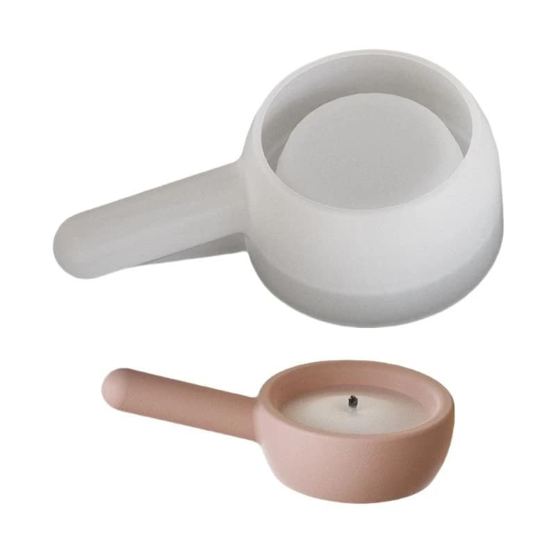 Easy-release silicone pan mold for artistic candle holder reach Crafting
