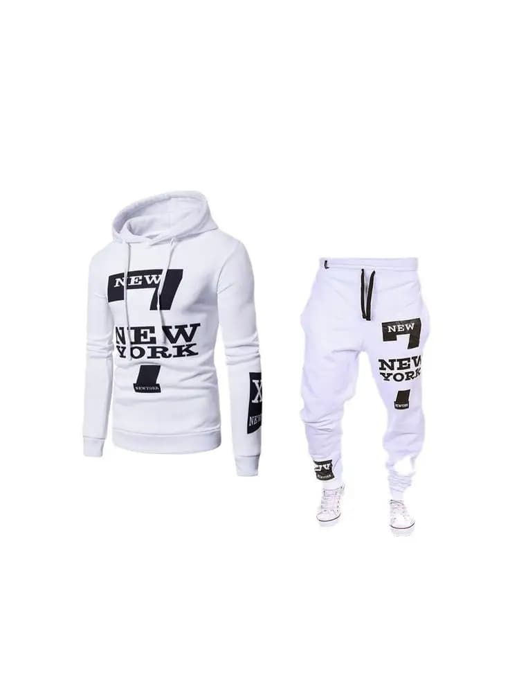 Set Casual per Coppie con Stampa Digitale, Nuovo Stile Primavera-Autunno, Felpa con Cappuccio e Pantaloni Comodi e Traspiranti, Abbigliamento Maschile