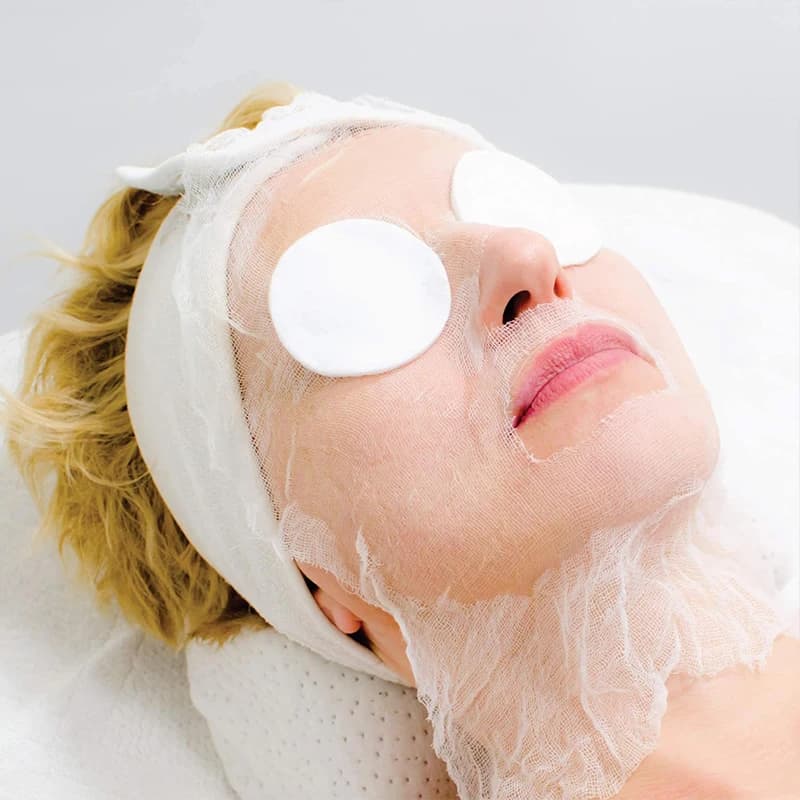 500/100 pezzi Maschera viso in garza ultrasottile in puro cotone, monouso, in carta, per fai da te, per la cura della pelle, per saloni di bellezza