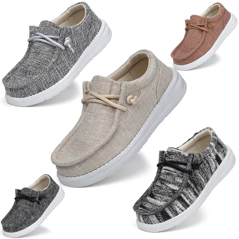 Mocassini per bambini Scarpe da ginnastica piatte per ragazzi Scarpe casual per bambini Scarpe da esterno traspiranti con lacci Fondo morbido Tinta unita