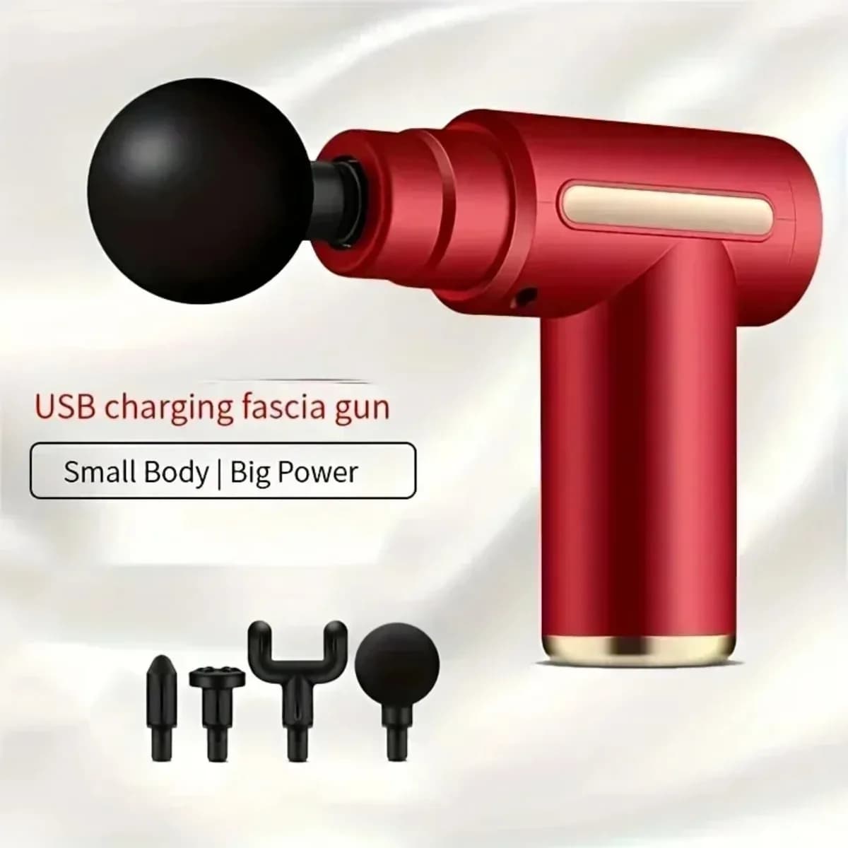 Mini portable massage gun, deep tissue massager rechargeable via USB to relieve back and neck pain - Portable percussion device
