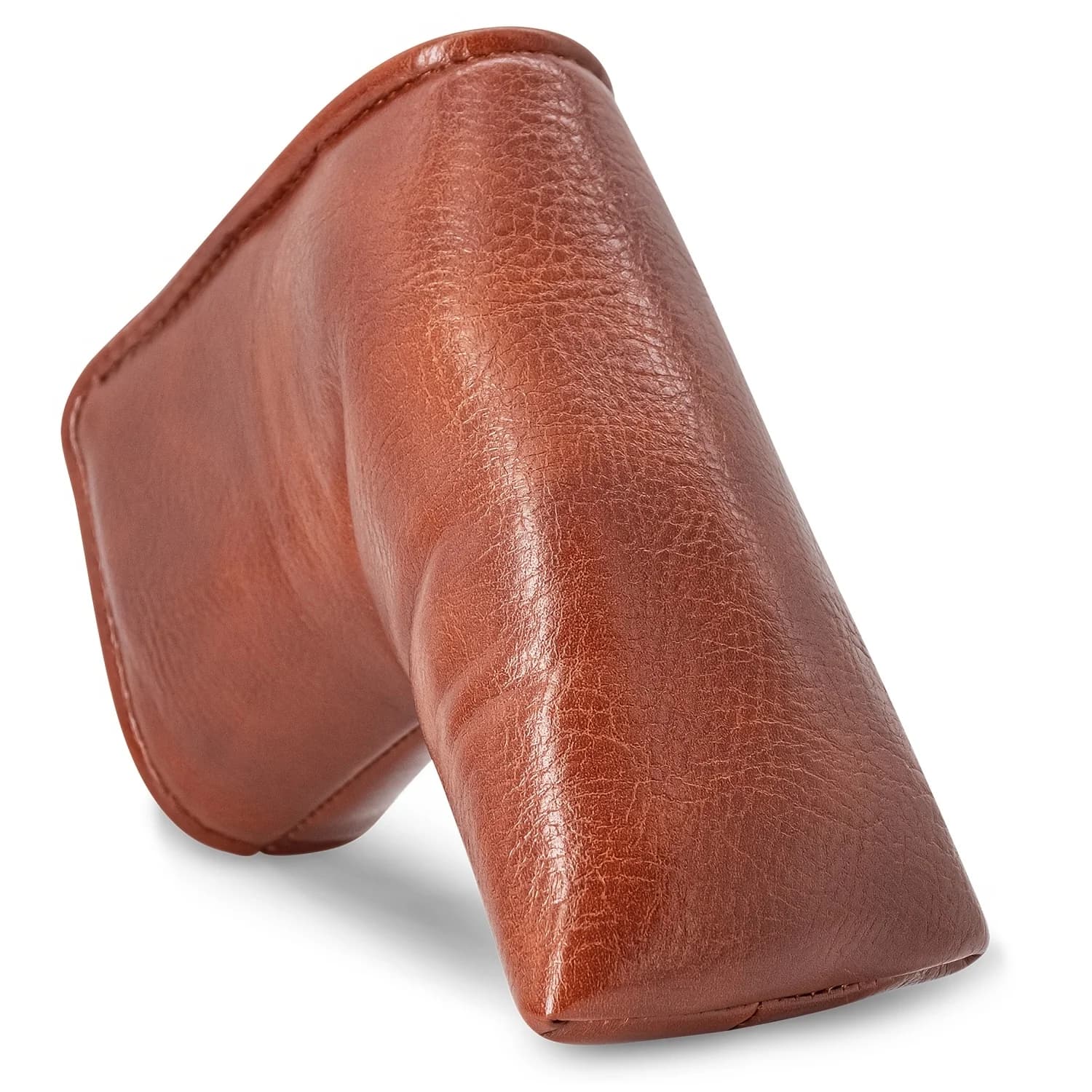 Solid Color PU And Crossbones Golf Putter Cover - Premium Blade Headcover with Soft Lining, Closure - Durable Golf Club