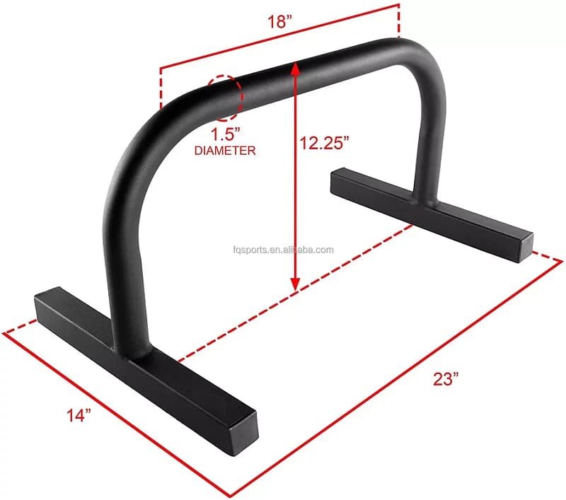 Factory Direct Gymnastics Fitness Training Steel Pull Up Parallel Bars With Bottom Dive Bar