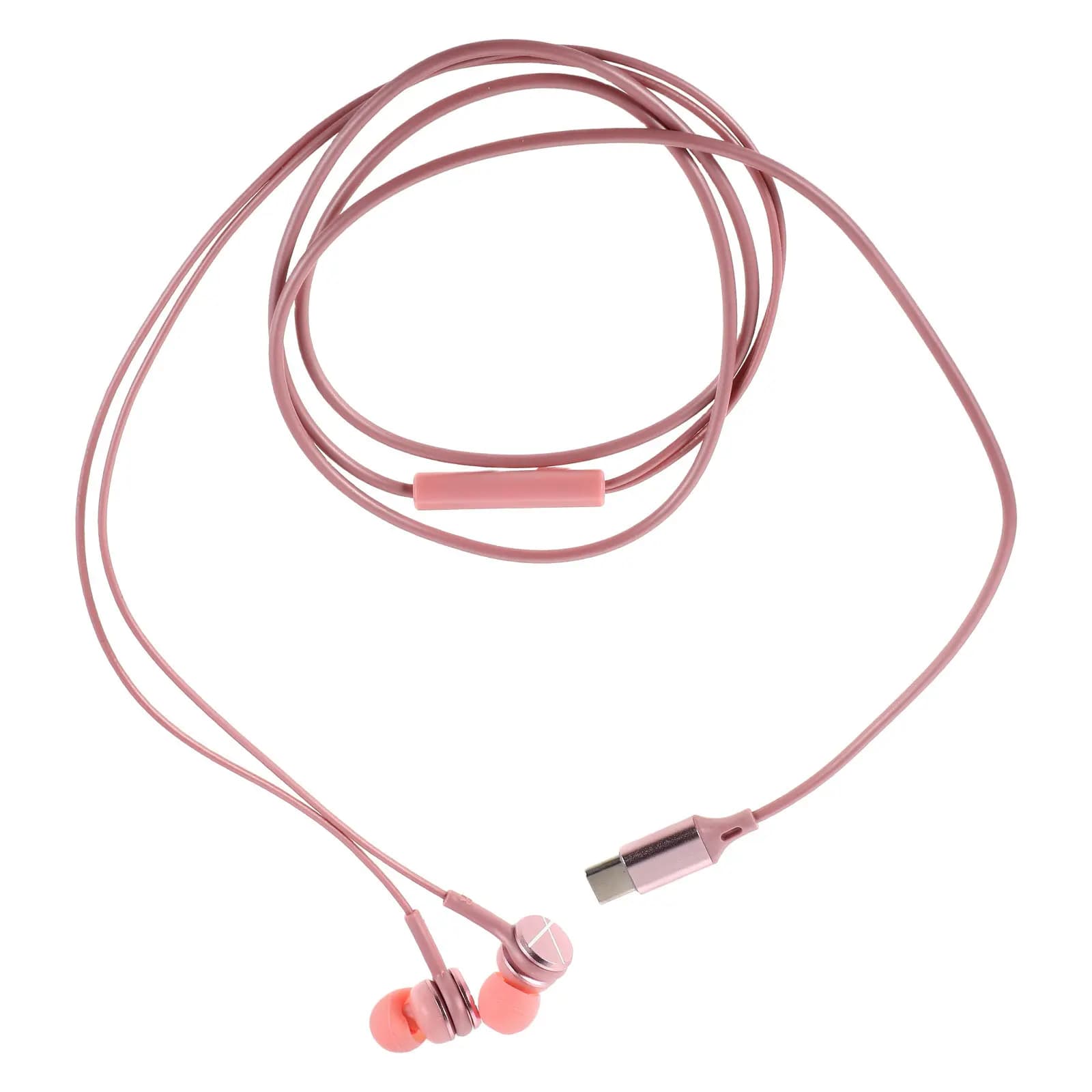 Noise Cancelling Wire Earbuds Type C Headphones Noise Reduction Mic Wire Earphones Wired Music Earbuds for Smartphones Laptops