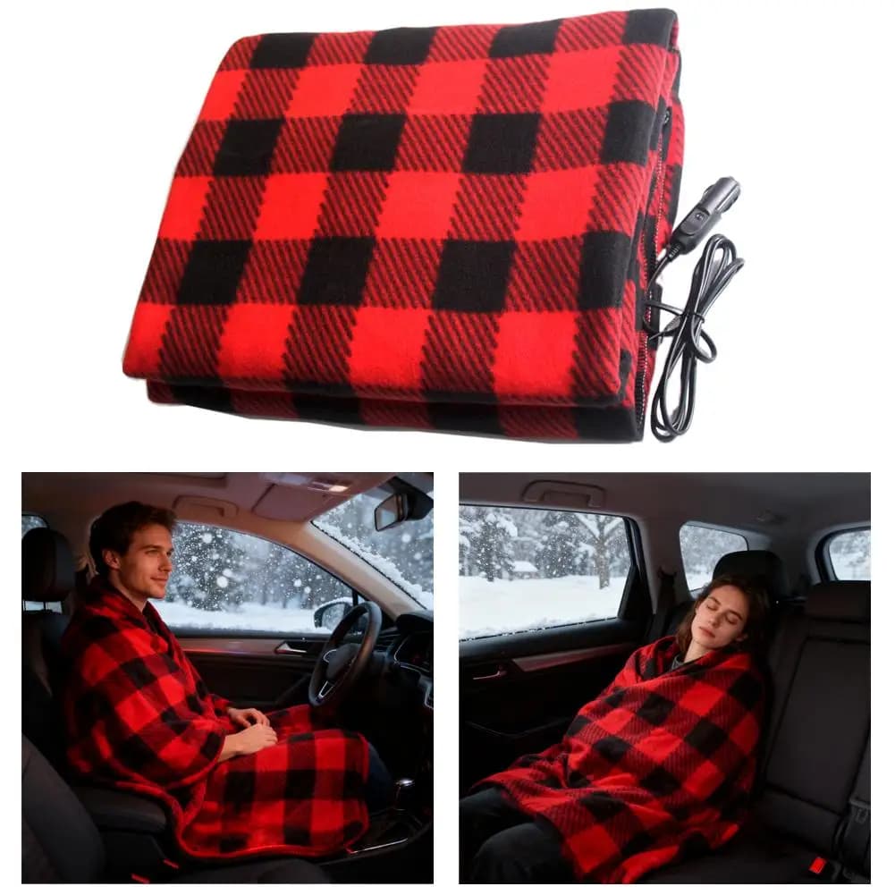 12V Auto Coperta Elettrica In Pile Polare Coperta Riscaldamento Coperta Coperta Camion Viaggio Riscaldata Auto Riscaldamento Elettrico Sedile B2H8