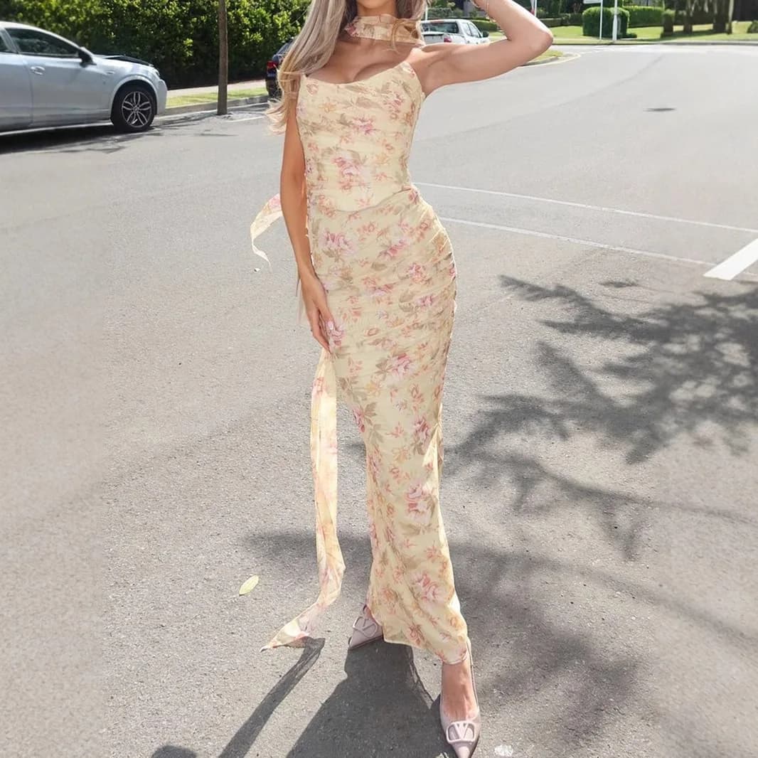 Female Clothing Women's Dress Sexy Fishbone Tube Top Tight Hip-hugging Skirt Long Skirt Suits Two-piece Set High-end Sexy Scarf