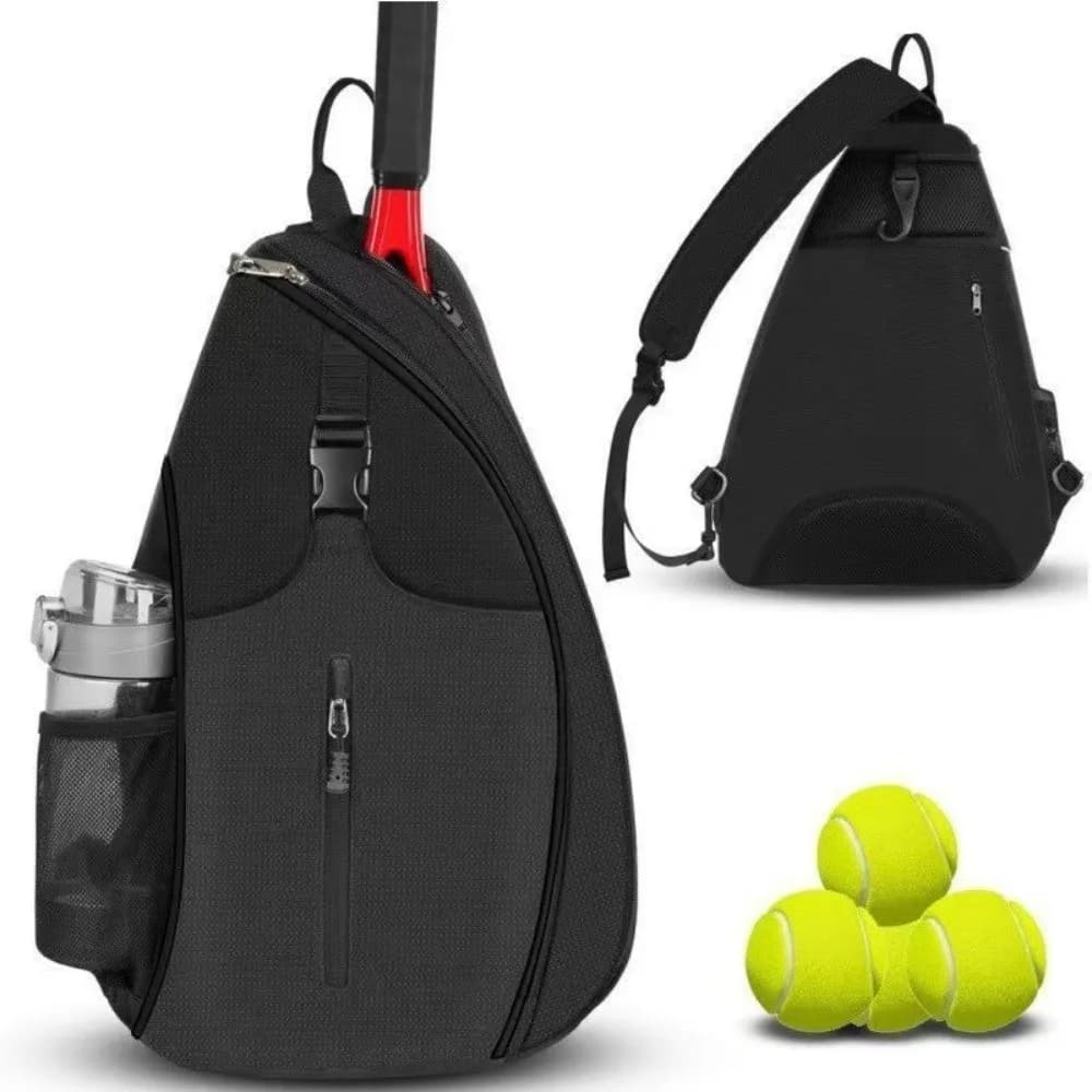 Pickleball Racket Backpack With Zipper Closure, Big Capacity, Robusta Tennis Rack Bag, Heavy Reversible Bag for Badminton