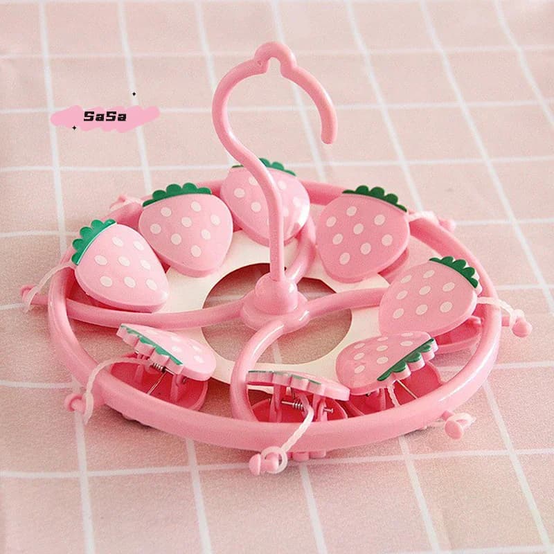 Nice Strawberry-shaped Stendibiancheria, Anti-wind, for Socks and Underwear, Domestic Stendino in Cuore for Laundry