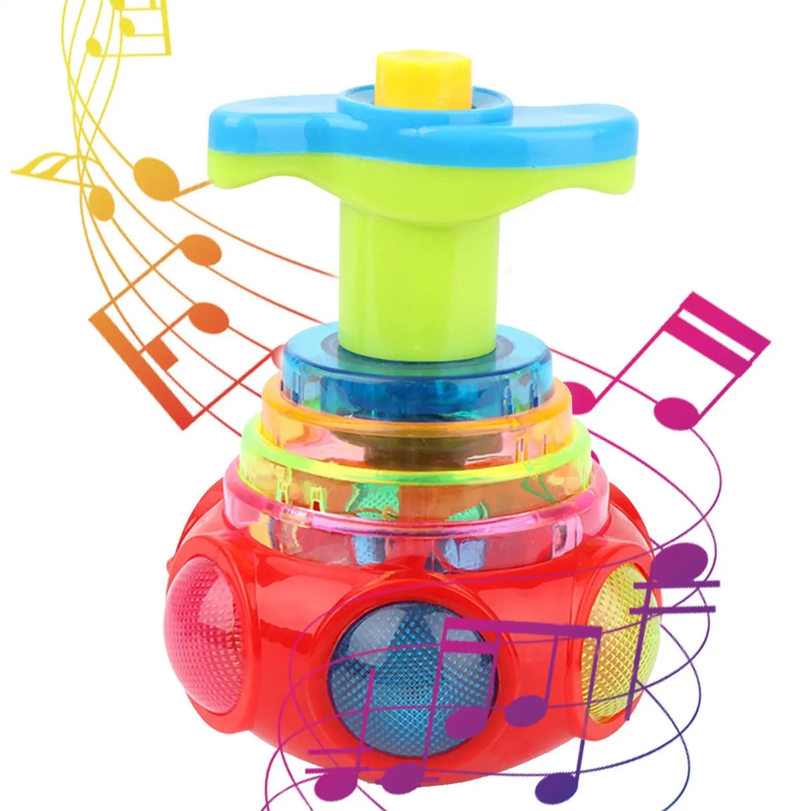 LED Music Spinnings Top Toy Flashing Lights & SoundsFun Gyroscope For Toddlers, Kids Party Favors, Birthday Gifts & Sensory Play