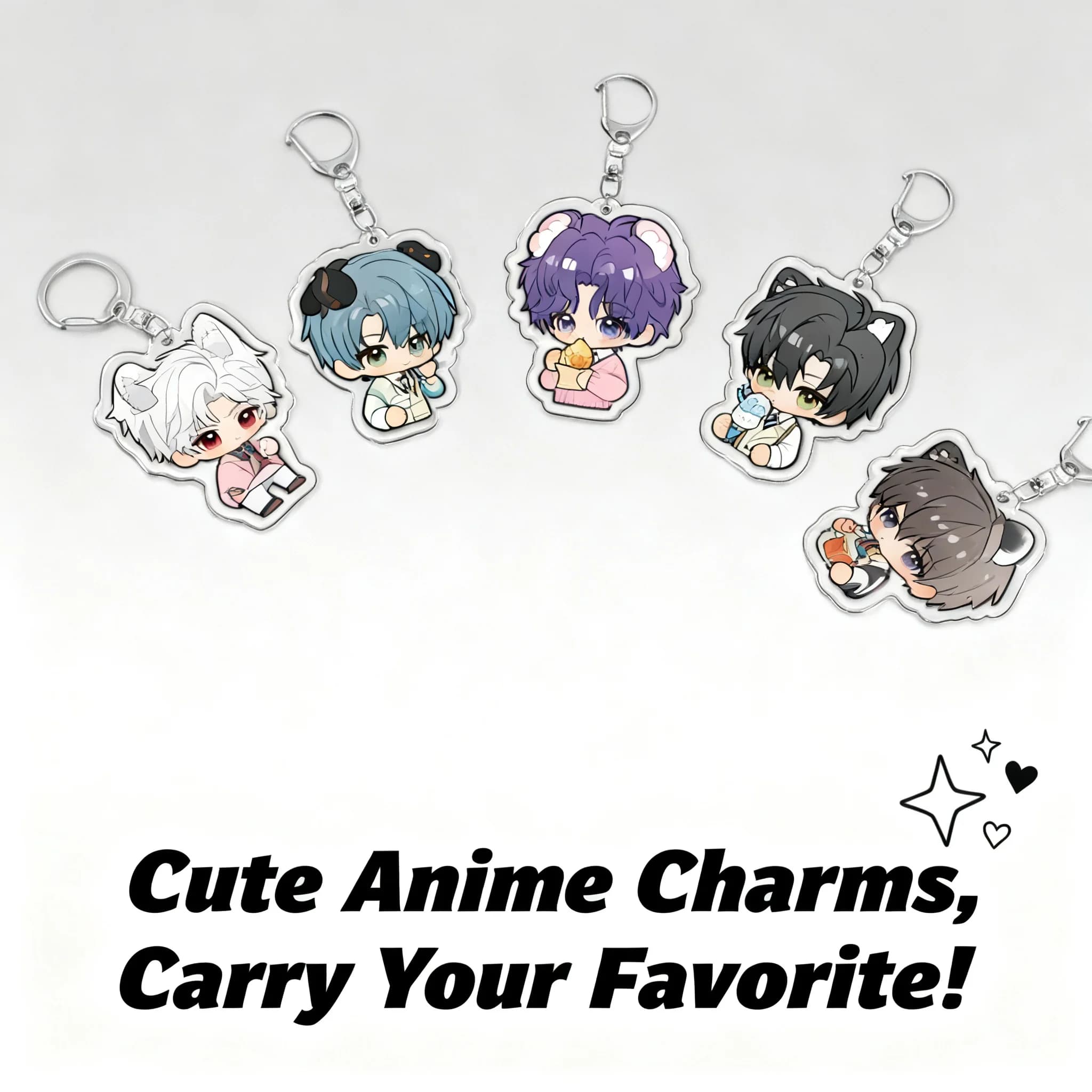 Portachiavi in acrilico anime Re Shen Shen Xing Hui, ciondolo carino per zaino Love Deep Space, design a strati, merchandising personaggi