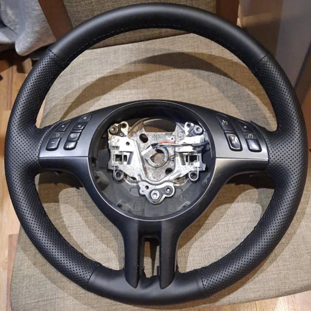 Per BMW X5 Z3 E36 Serie 3 E46 Serie 5 E39 E53 Accessori Auto Anti-Slip In Pelle Artificiale Treccia Coprivolante per Auto