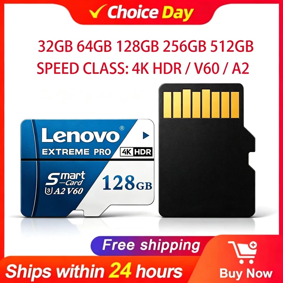 Lenovo A2 U3 V60 Extreme Pro Micro SD Card High Speed Transfer Memory Card for Nintendo Switch Steam Deck Tablet Smartphone