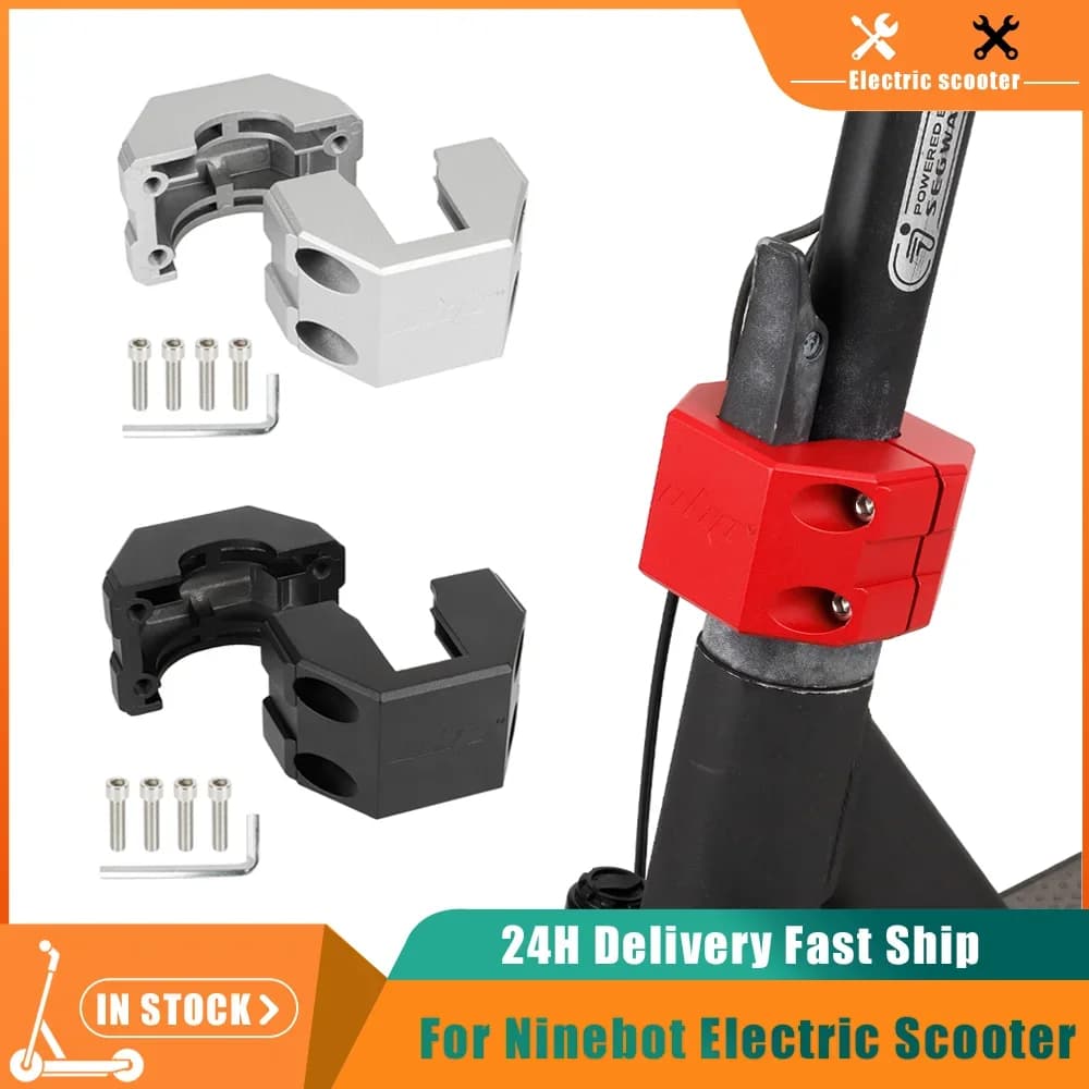 Morsetto pieghevole in alluminio Parte di fissaggio dell'asta verticale per Ninebot Max G30 G30LP Scooter elettrico Supporto pieghevole Raccordi di sicurezza Strumenti