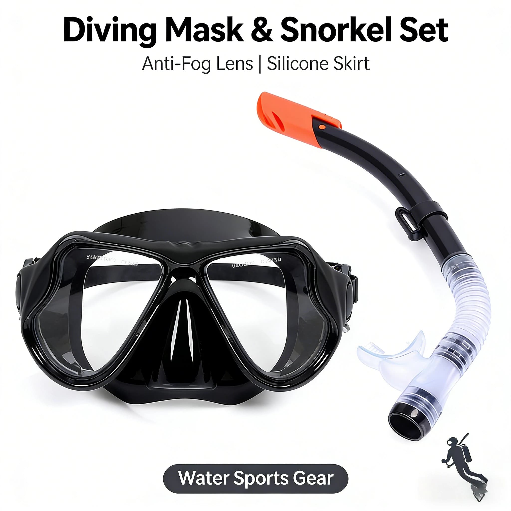 Set maschera per snorkeling in vetro temperato Attrezzatura per lo snorkeling Attrezzatura per snorkeling semi-secco