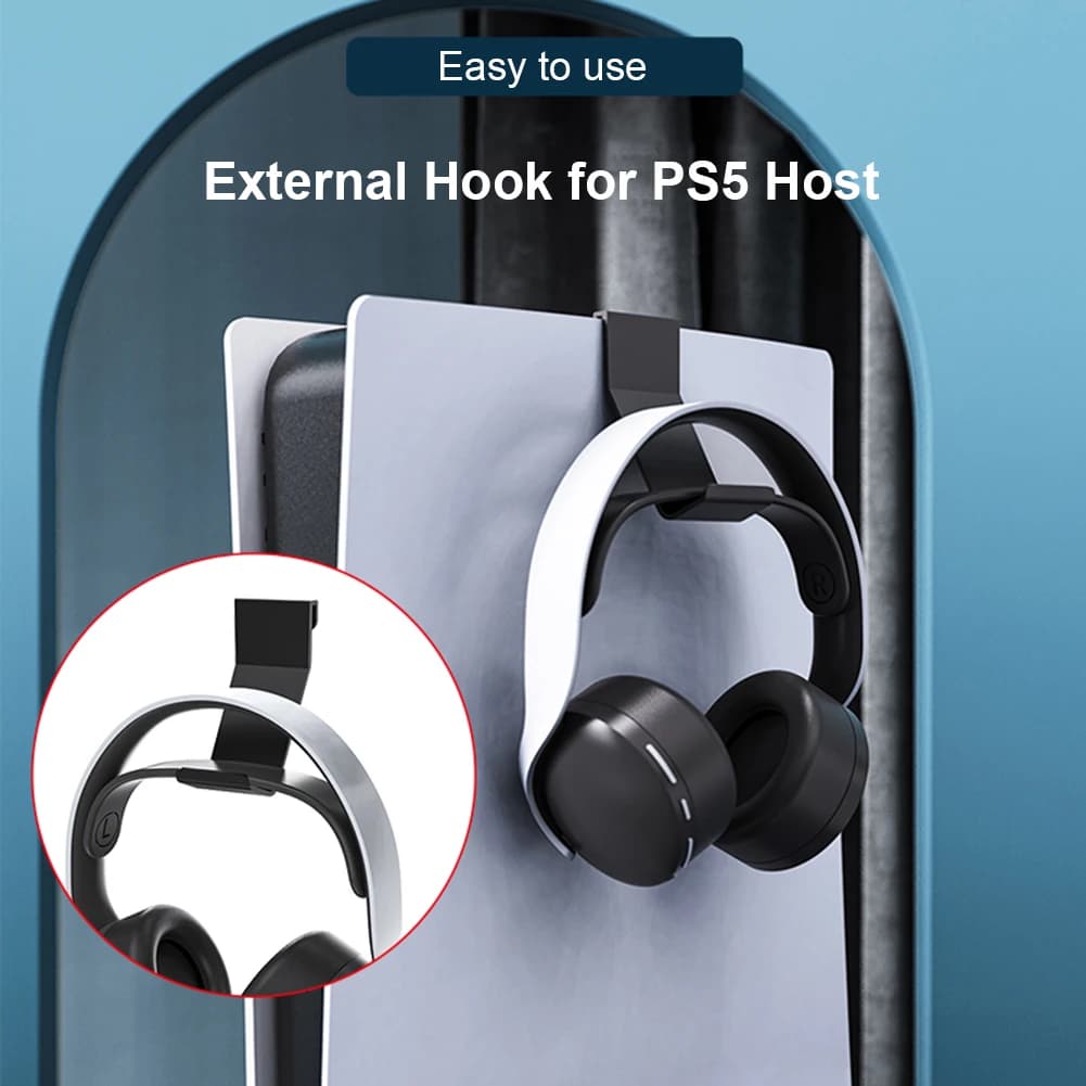 2 pezzi supporto per cuffie console console esterna staffa per appendere cuffie rack di stoccaggio accessori per host PS5