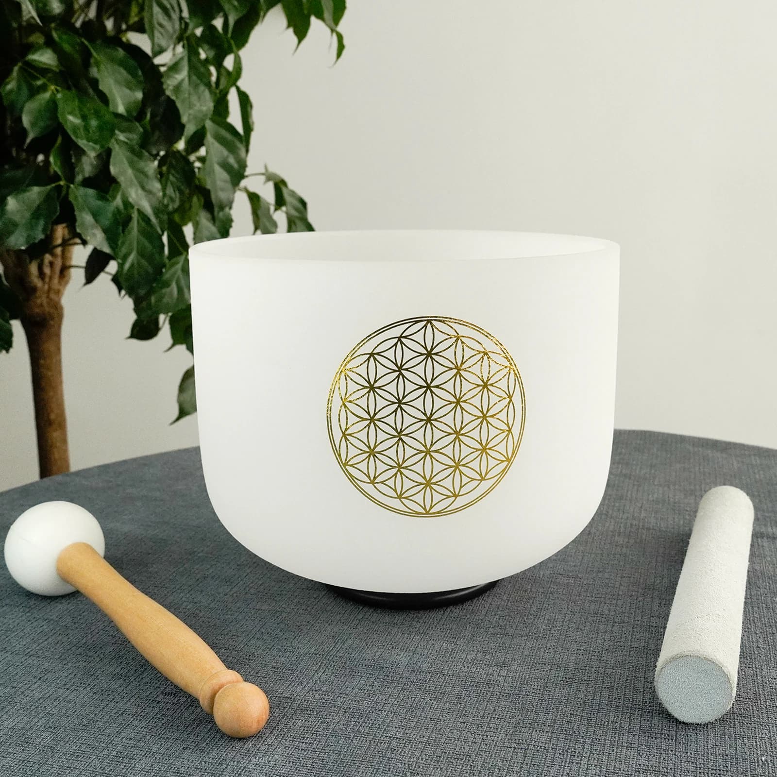 528HZ 8 Inch C Note Flower of Life Crystal Singing Bowl Sound Healing Meditation Crystal Bowl Sound Bath Bowl Sound Bath Bowl