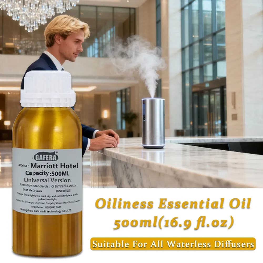GAFERA 500ml (16.9 fl.oz) Marriott Hotel Essential Oils - For All Waterless Diffuser, Aroma Diffuser Replenish Aromatherapy Oil