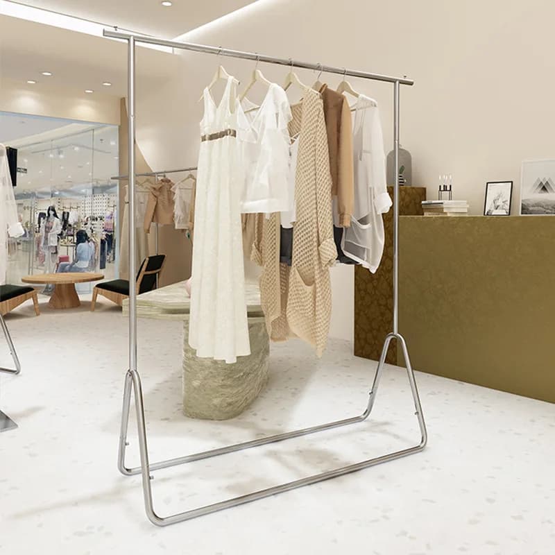 PYH clothing store display rack display rack stainless steel floor hanger clothes rack clothing