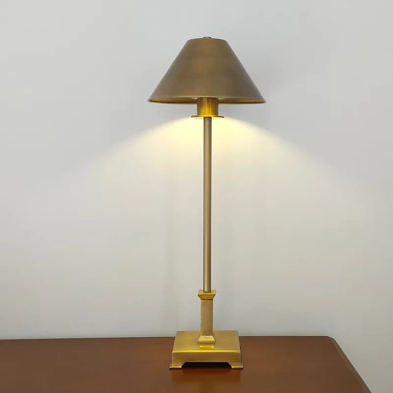 Lampada da scrivania decorativa per portico, scrivania, comodino, camera da letto, soggiorno, rame puro, luce americana per esportazione