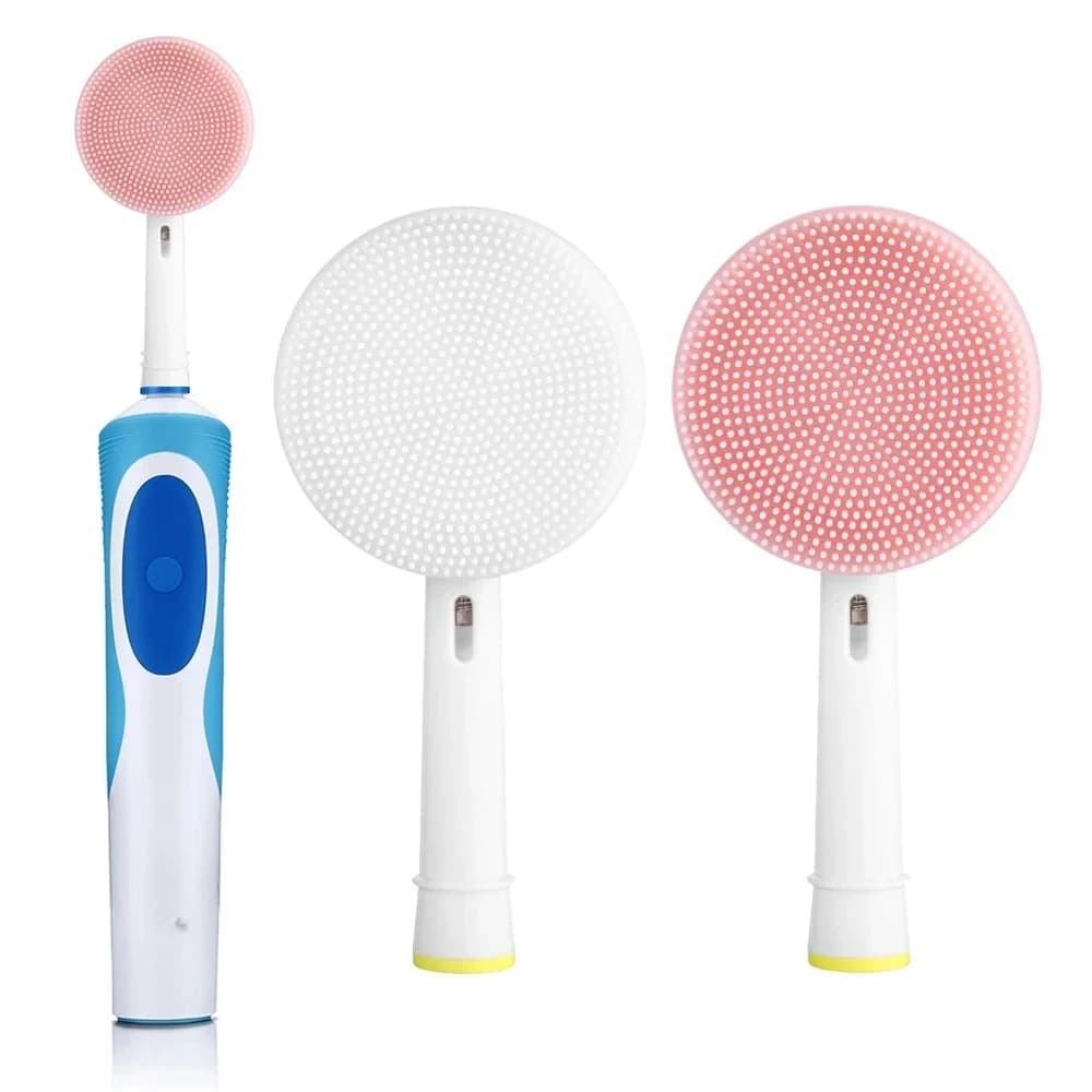 Face brush head for Braun Oral b Vitality Triumph D12 D16 D20 D34 Electric toothbrush head Silicone face cleaning brush