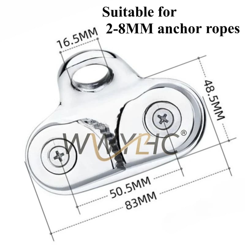 Adatto per morsetto per corda marina Tappo per catena rapido in acciaio inossidabile 316, accessori hardware per yacht per barche a motore a vela in filo di carta