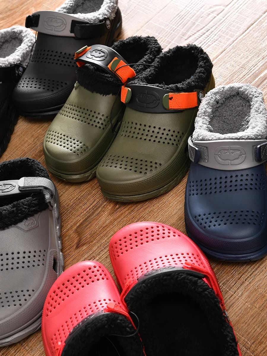 Pantofole Invernali da Uomo in Cotone, Leggere, Traforate, Calde, con Fori, Suola Piatta in EVA, Trendy per Giovani