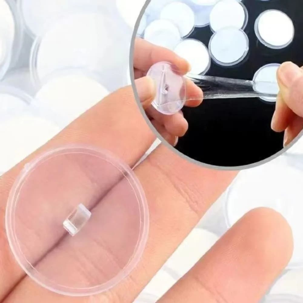 100 Pezzi Ganci Adesivi Trasparenti Rotondi per Decorazioni Natalizie, Mini Ganci a Ventosa Autoadesivi per Matrimoni