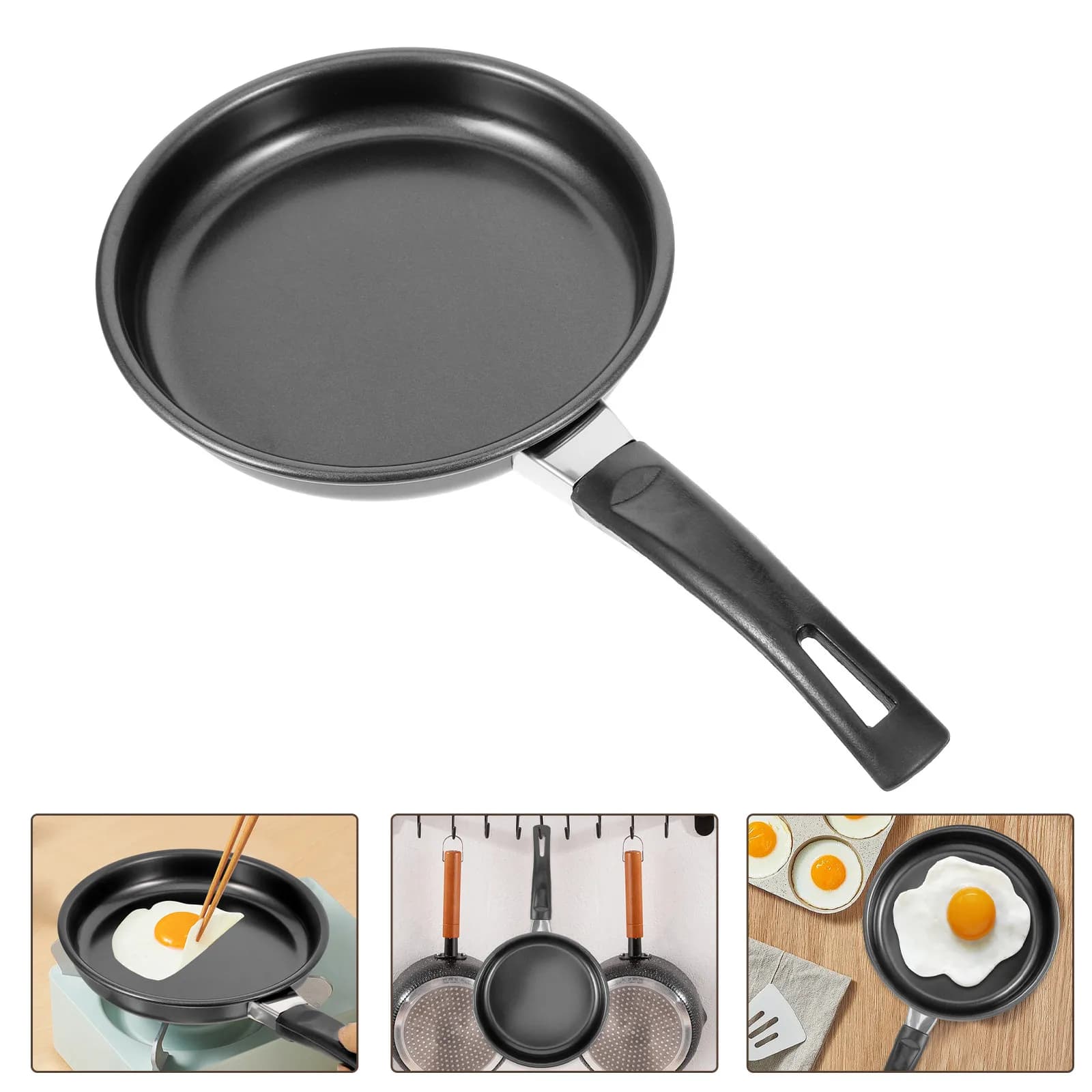 Set of 2 Mini Anti-Agents with Base Plate for Eggs, Pancake, Omelette and Steaks, Ideal for Home Use and Restaurants