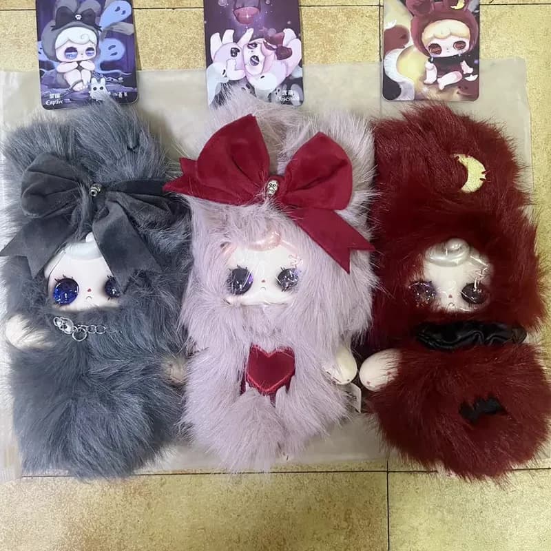 Grande e Bellissima Bambola di Peluche Yuna Under Night, Blind Box, Ciondolo in Pelliccia Soffice, Ornamento per Collezionisti Adulti, Esposizione da Scrivania, Regalo