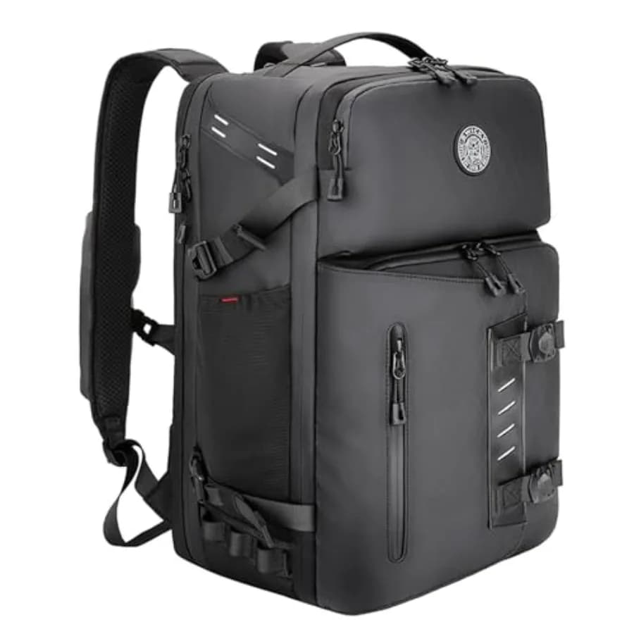 Zaino da Viaggio 40L per Uomo, Compatibile TSA, Tasca per Laptop 17.3 Pollici, Resistente all'Acqua, Tasca Rapida per Telefono, Grande Borsa da Weekend