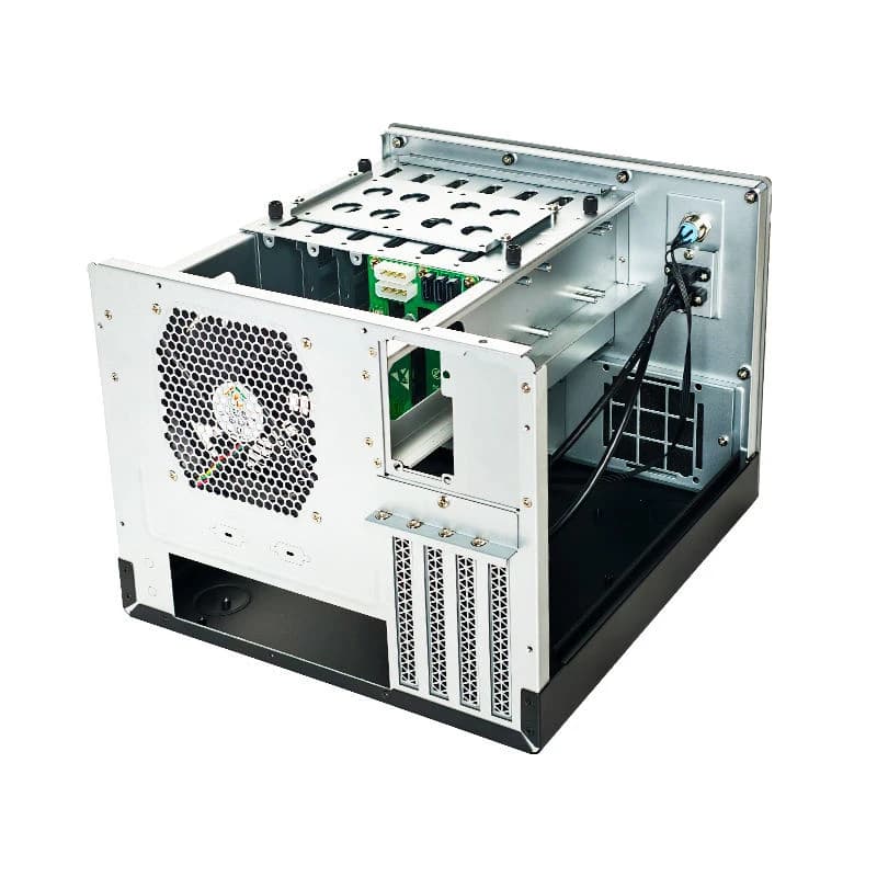 Case NAS a 6 Bay con Hot Swap, Chassis per Server MATX ITX, USB3.0 Type-C, Alimentatore FLEX CRPS, 4 Slot PCI