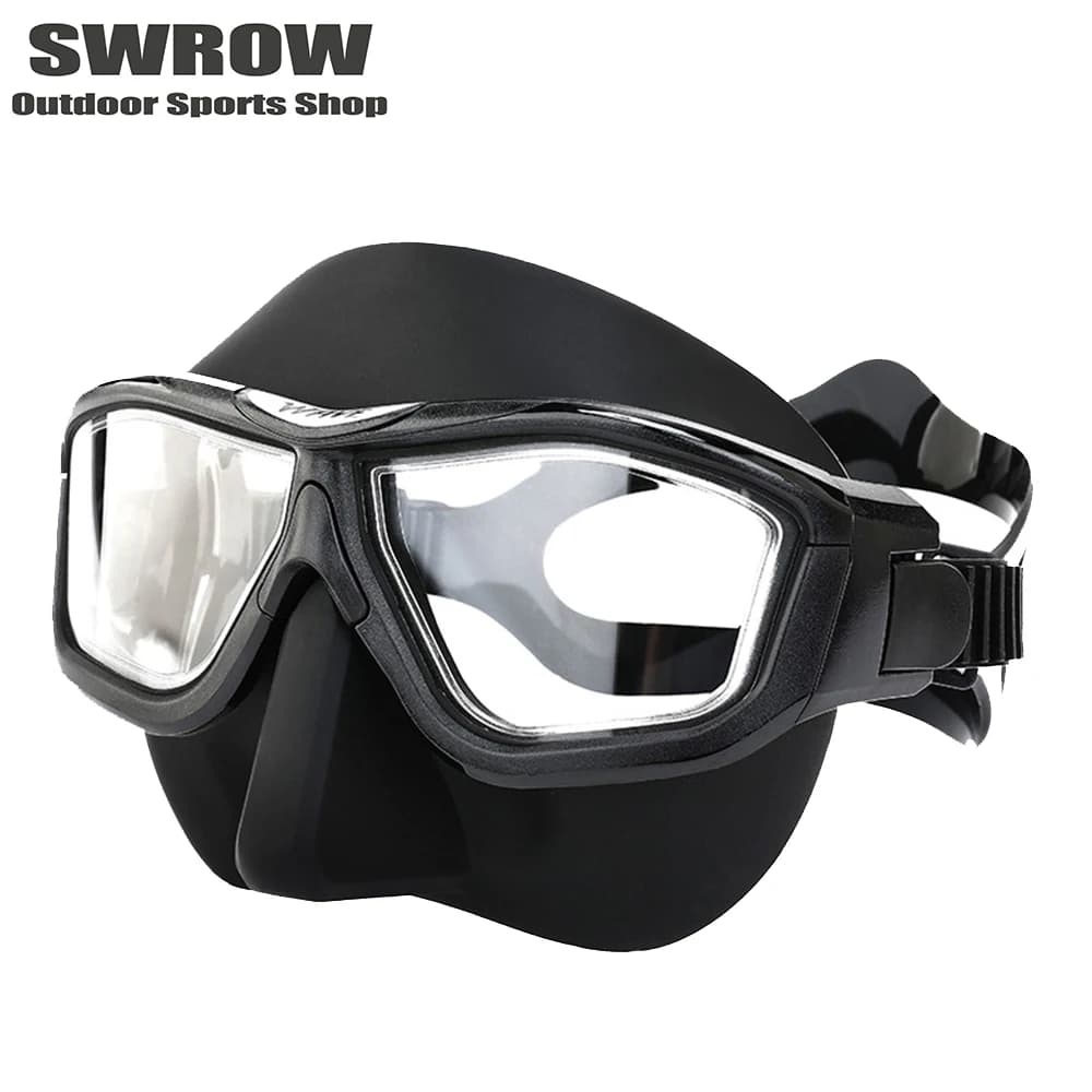 High Definition Professional Diving Glasses With Large Frame Free Style Diving Mask Full Floating Swim Mirror